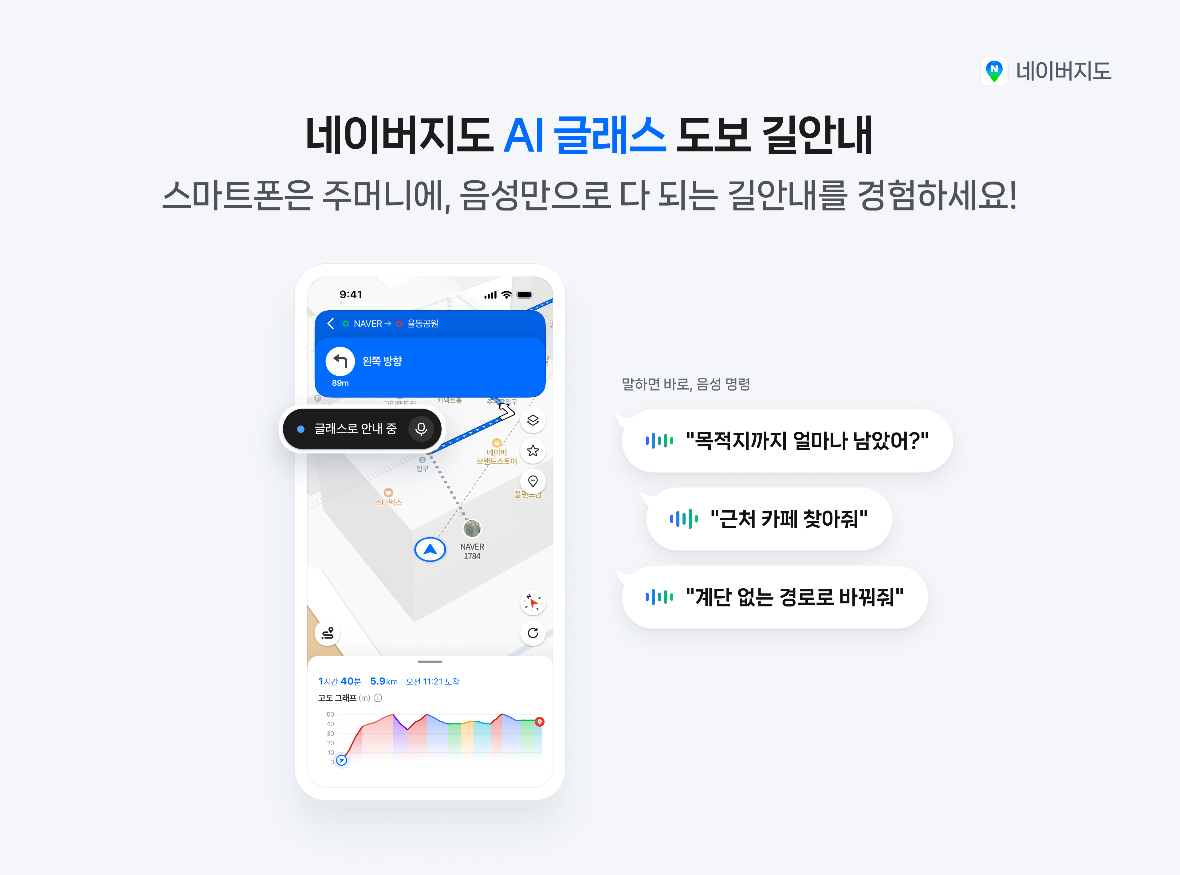 네이버지도, AI 글래스로 길안내 경험 확장… 실시간 음성 길안내 제공 관련 공식 자료 이미지