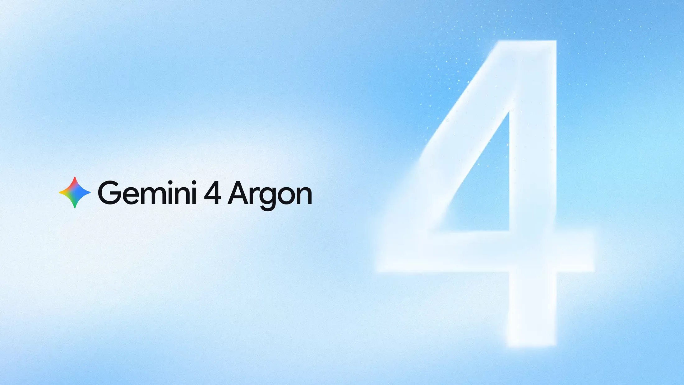 Gemini 4 Argon logo next to a large white "4", all on a gradient blue background
