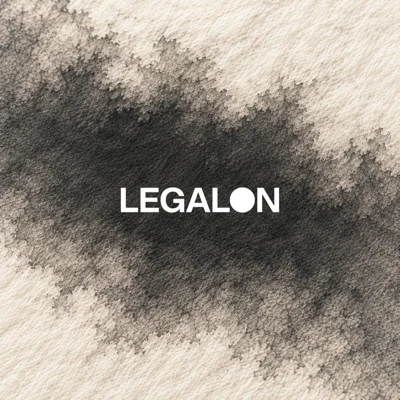 LegalOn logo on a close-up monochrome paper texture.