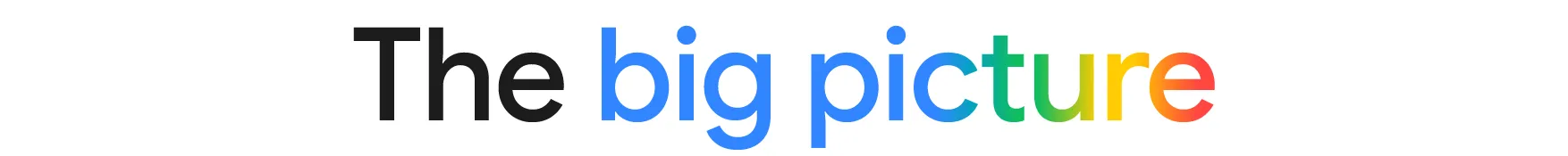 Text "The big picture"