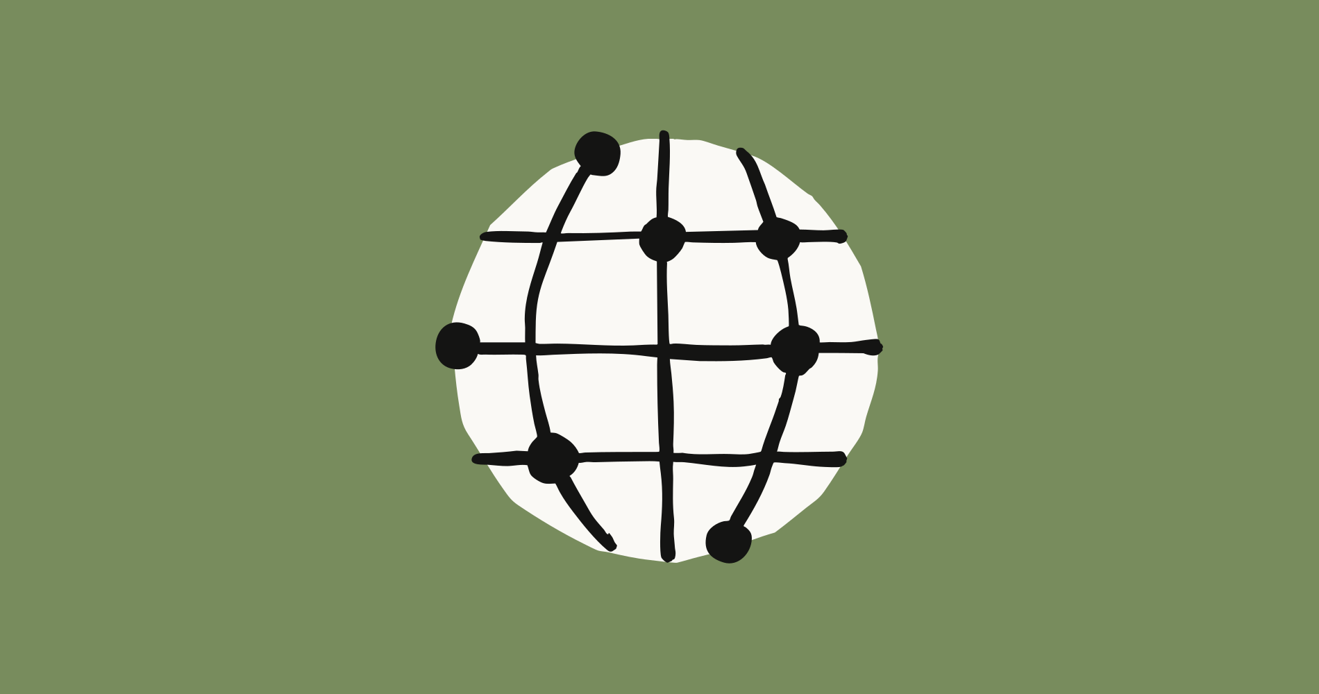 Interconnected globe with network nodes and global connection lines