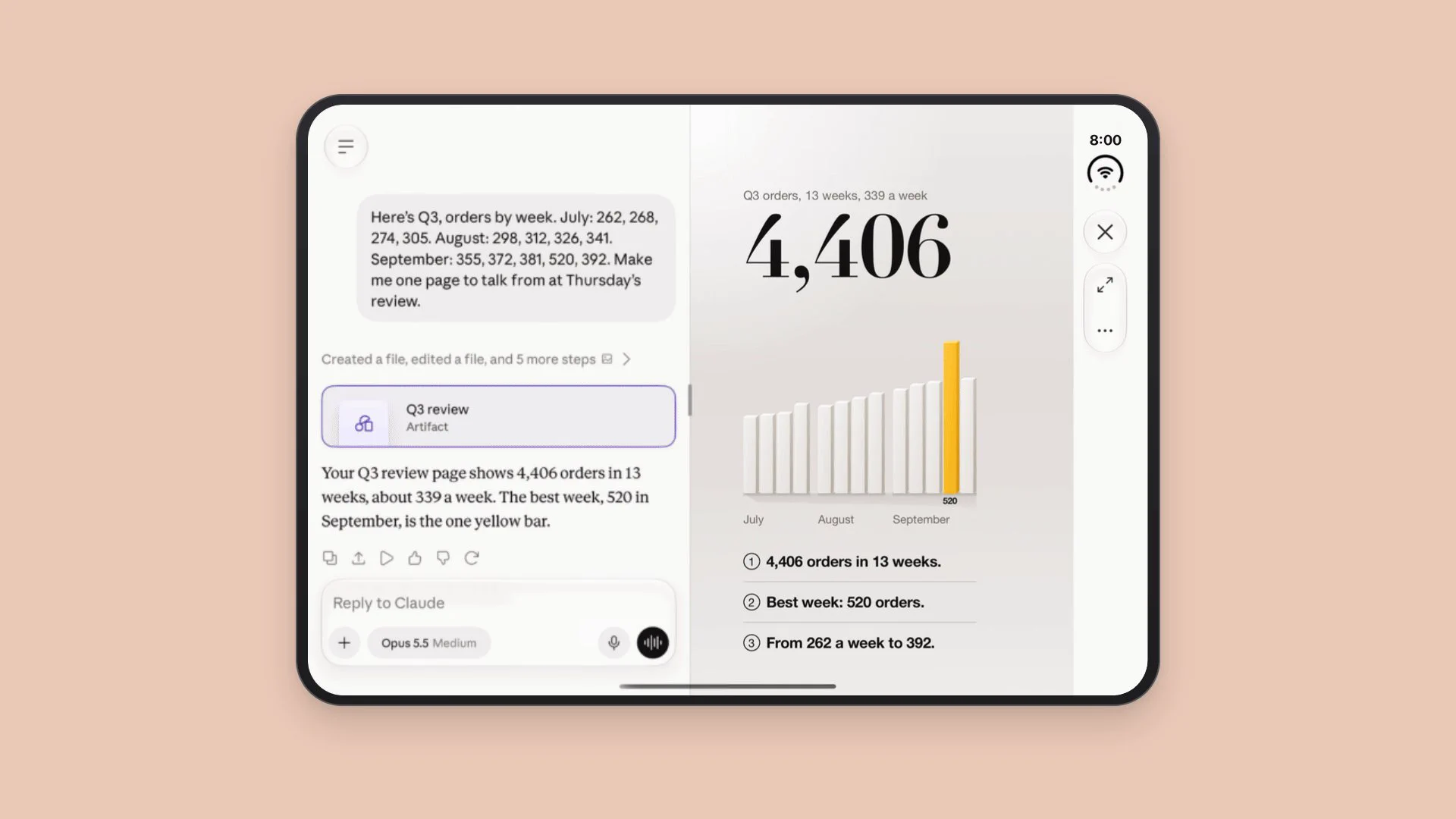 A few upgrades to the Claude mobile apps this week: On iPad and iPhone Duo: what Claude makes now opens beside the chat instead of over it, and goes full screen when you want a clo 관련 공식 자료 이미지